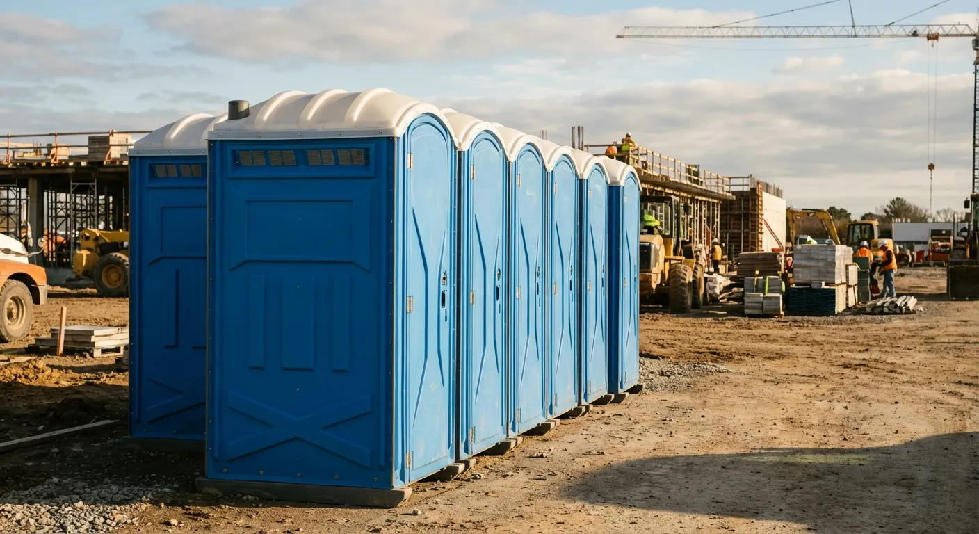 Luxury restroom trailer rental background in Merced, CA