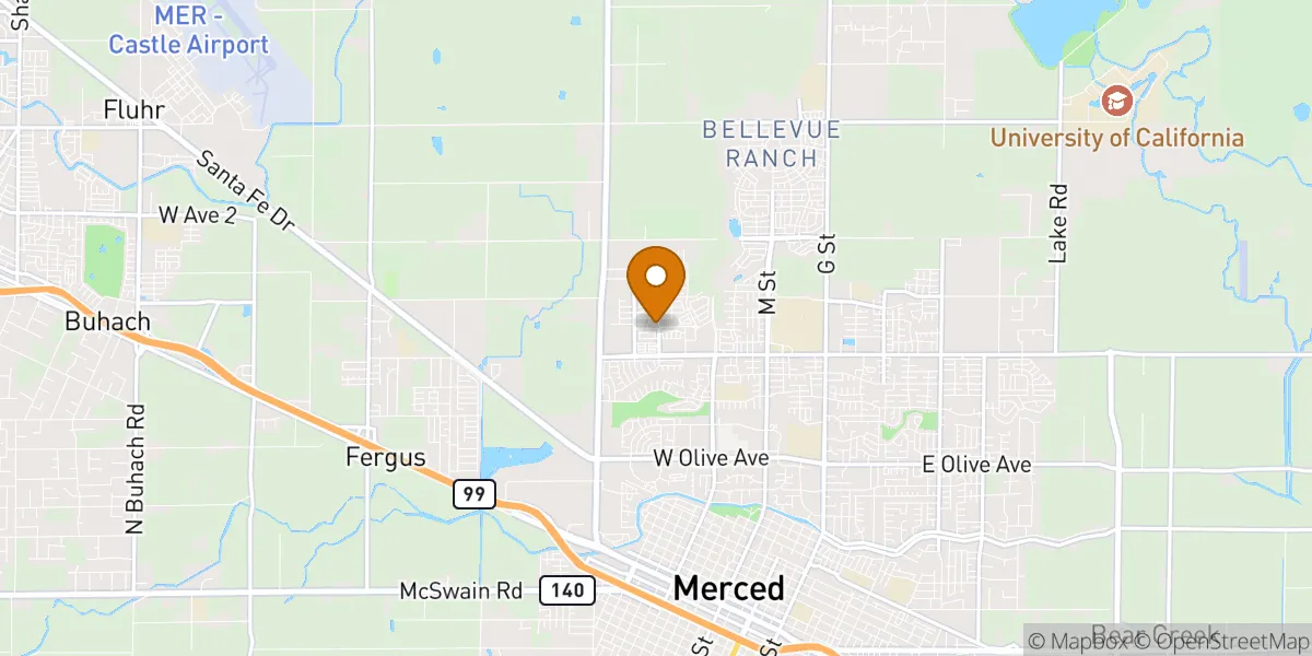 el neighborhood map in Merced, CA